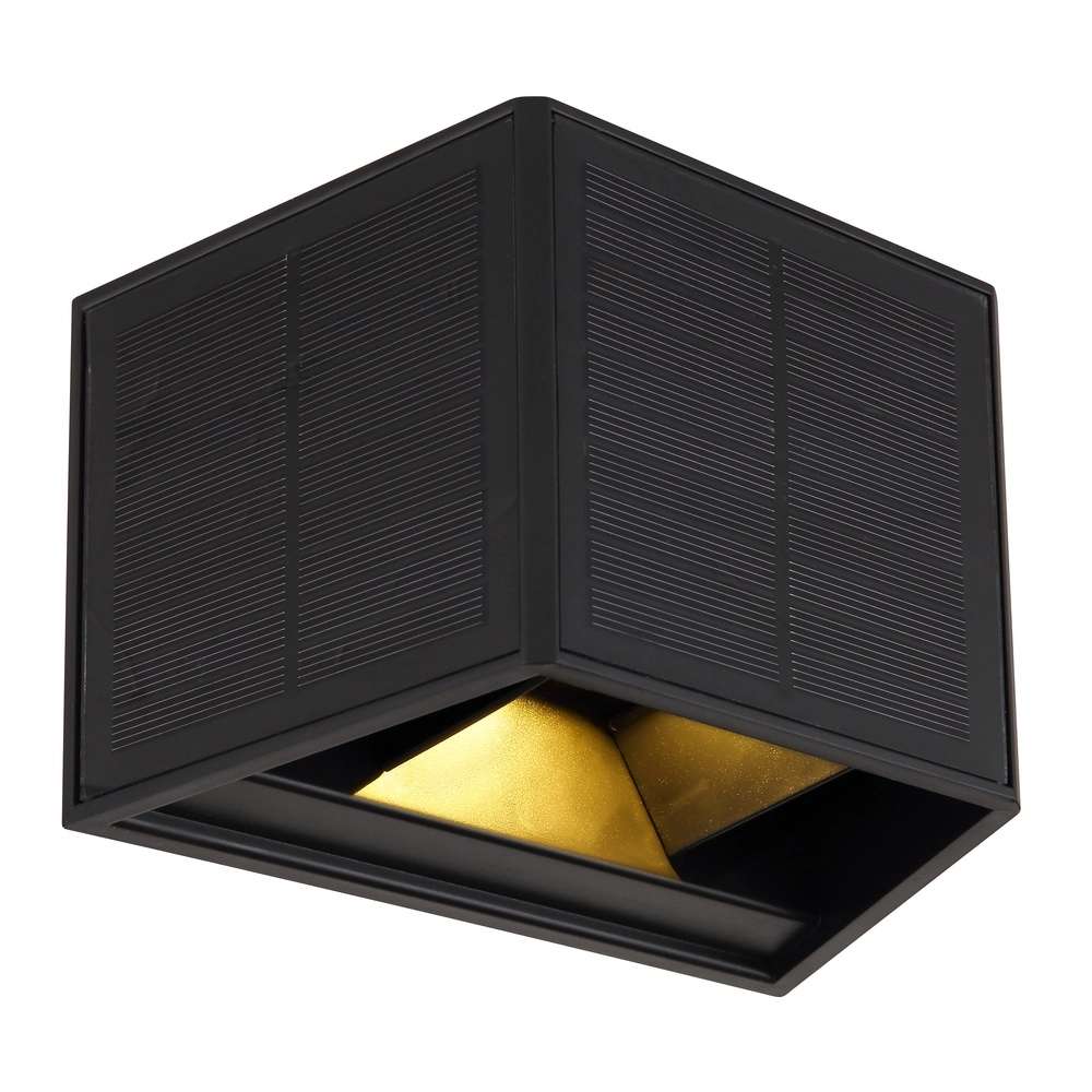 Solar wandlamp Helion zwart
