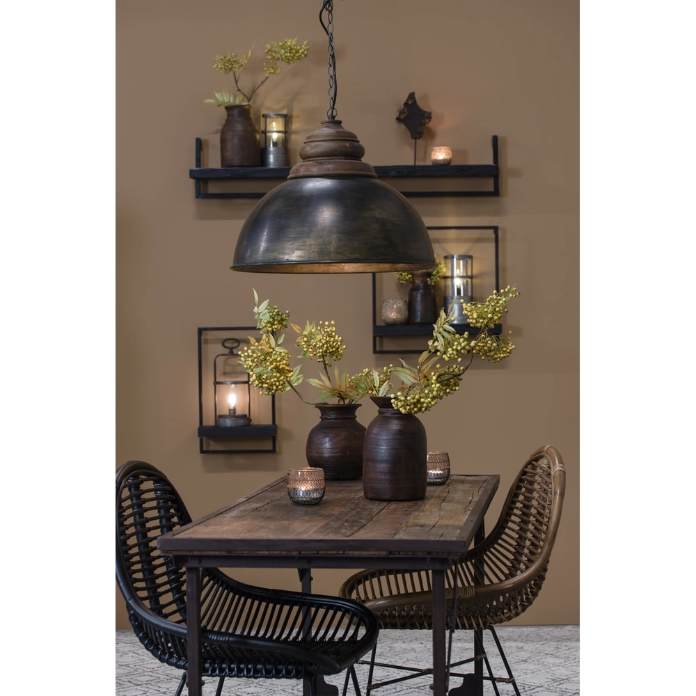 Landelijke hanglamp Leia Ø 52cm zwart Light & Living 8717807188696