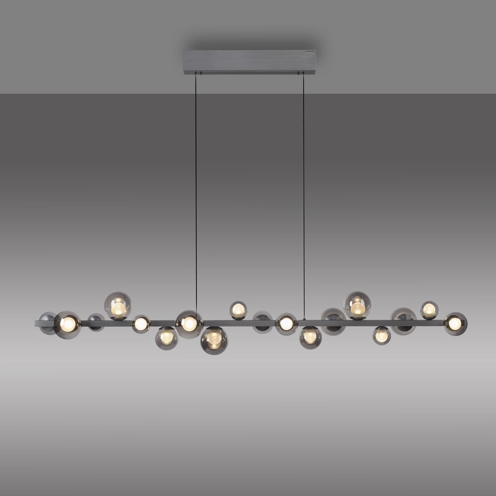 Eettafel hanglamp Pure E-Popup 18L - met smoke glas Paul Neuhaus 4012248396452