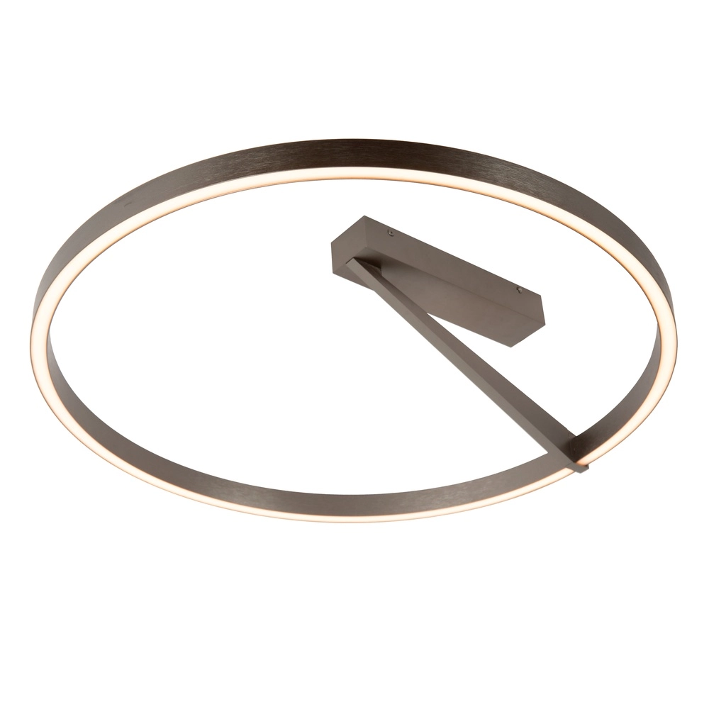 Design plafondlamp Applause Ø 60cm - geborsteld staal - met afstandsbediening
