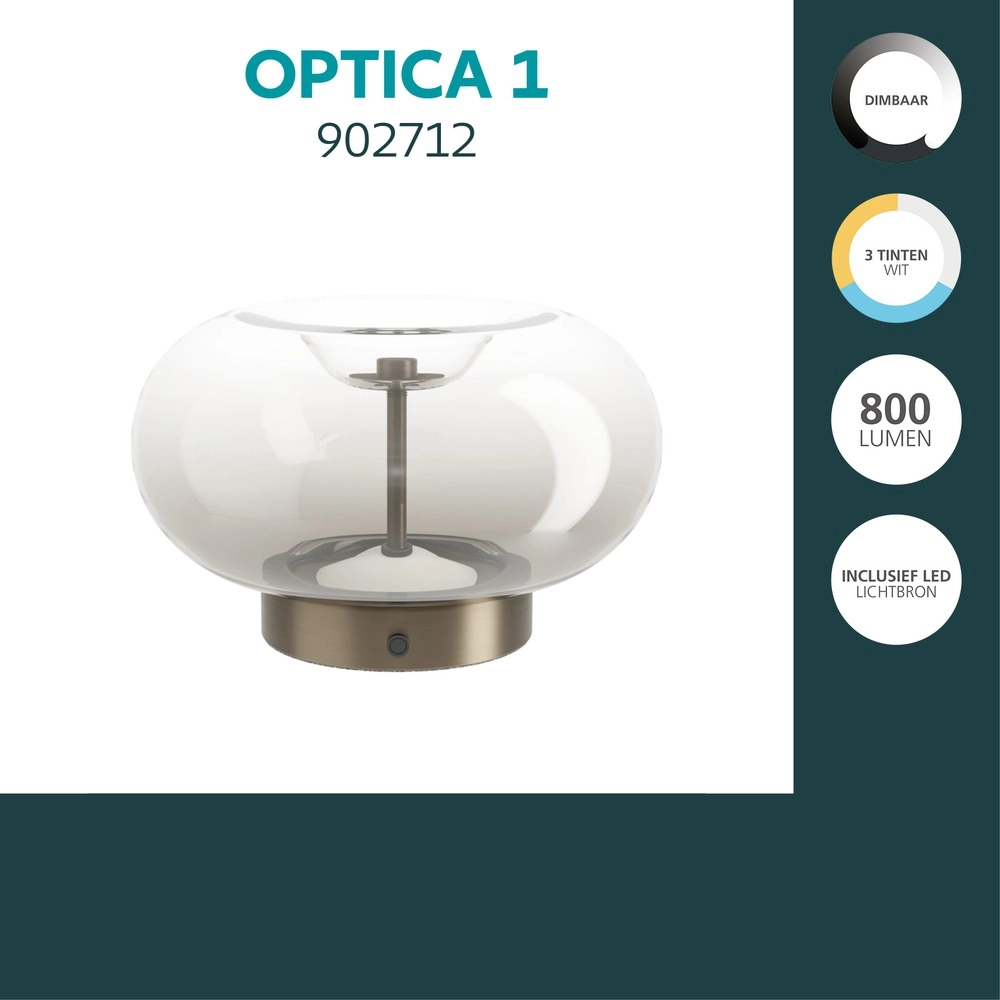 Unieke tafellamp Optica 1 brons Eglo 9008606391042