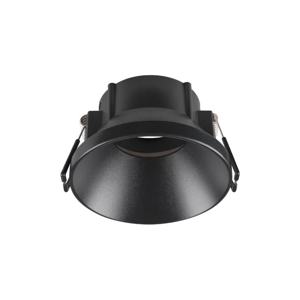 Inbouwring New Tria 75 rond zwart - verdiept met kraag - zonder fitting