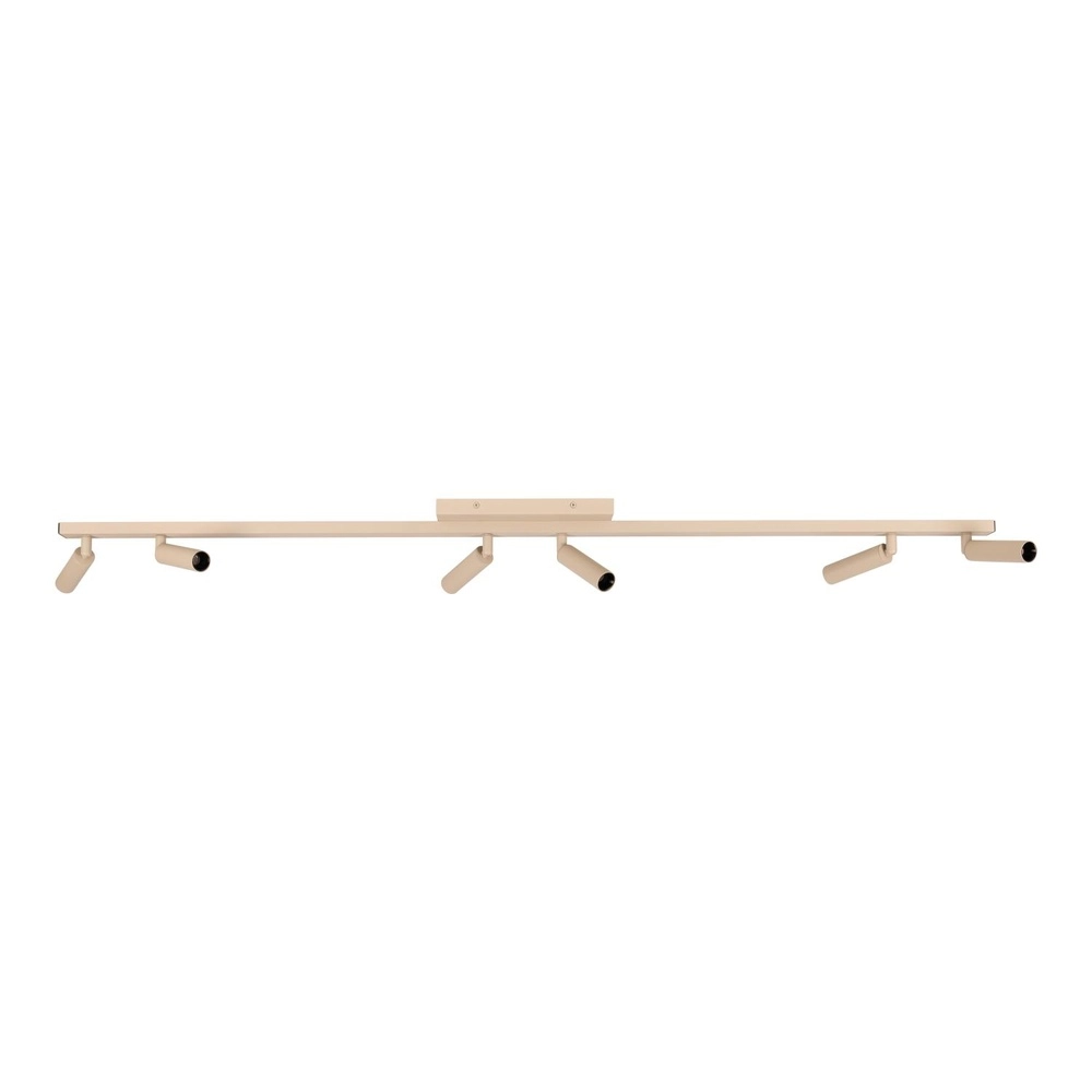 Plafondspot Keoni 6-lichts taupe