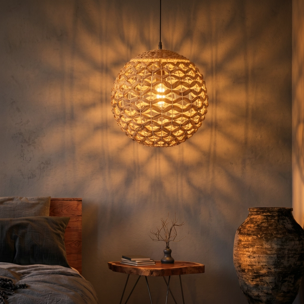 Rotan hanglamp Griffin Ø 40cm