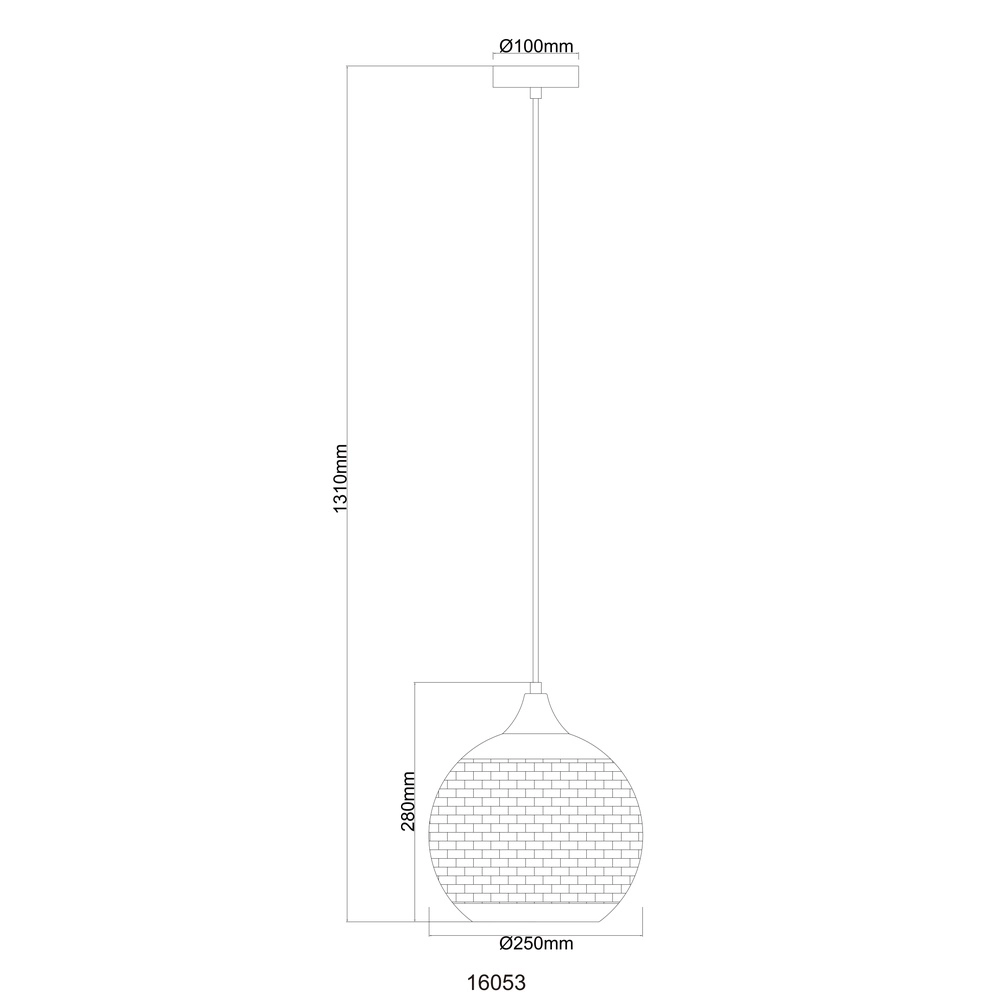 Hanglamp Lourdes wit Globo 9007371506071