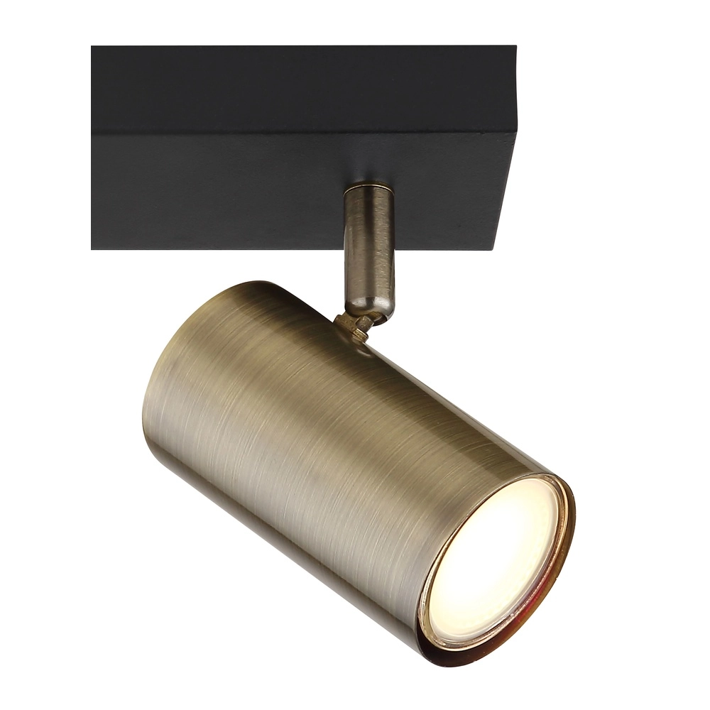 Plafondlamp 3-lichts Robby zwart met brons Globo 9007371442980
