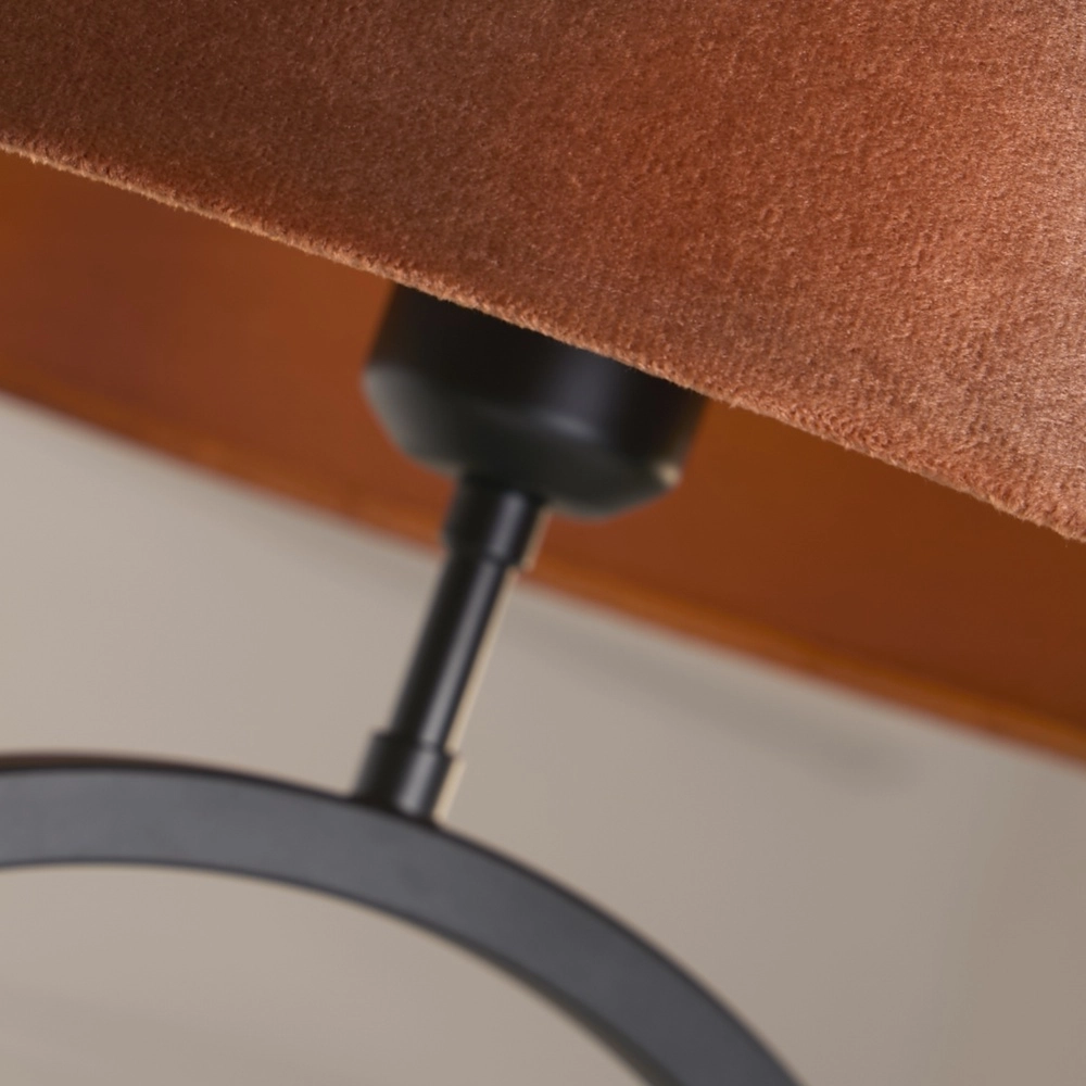 Tafellamp Elegant zwart met oranje kap Searchlight 5053423305493