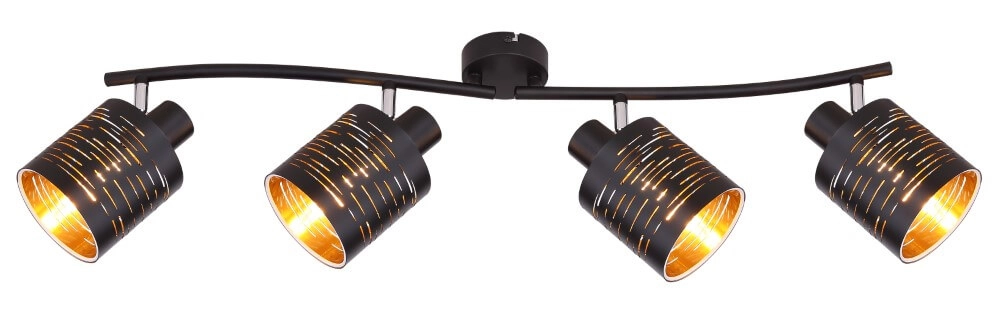 Plafondlamp zwart Tunno 4-lichts Globo 9007371398744