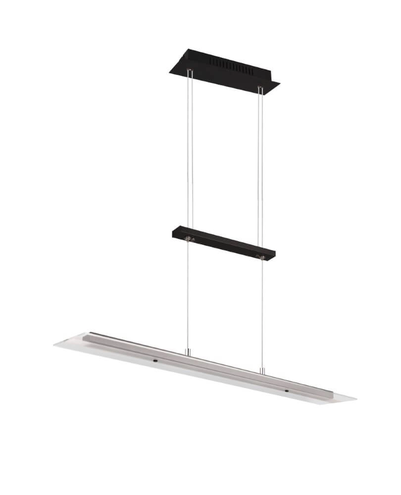 Glazen hanglamp Milos zwart Trio 4017807588286