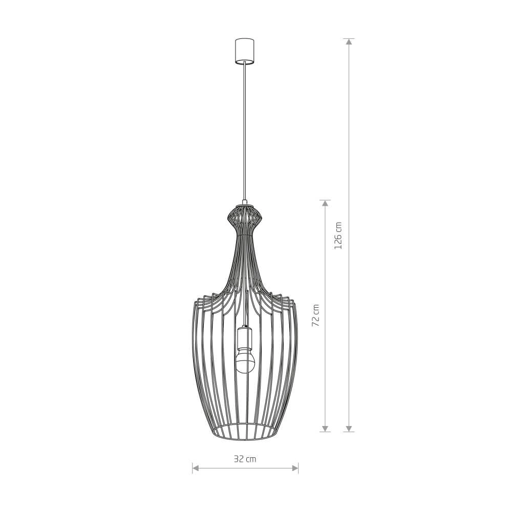 Gouden draadlamp Luksor Ø 32cm Lyora 5903139885096
