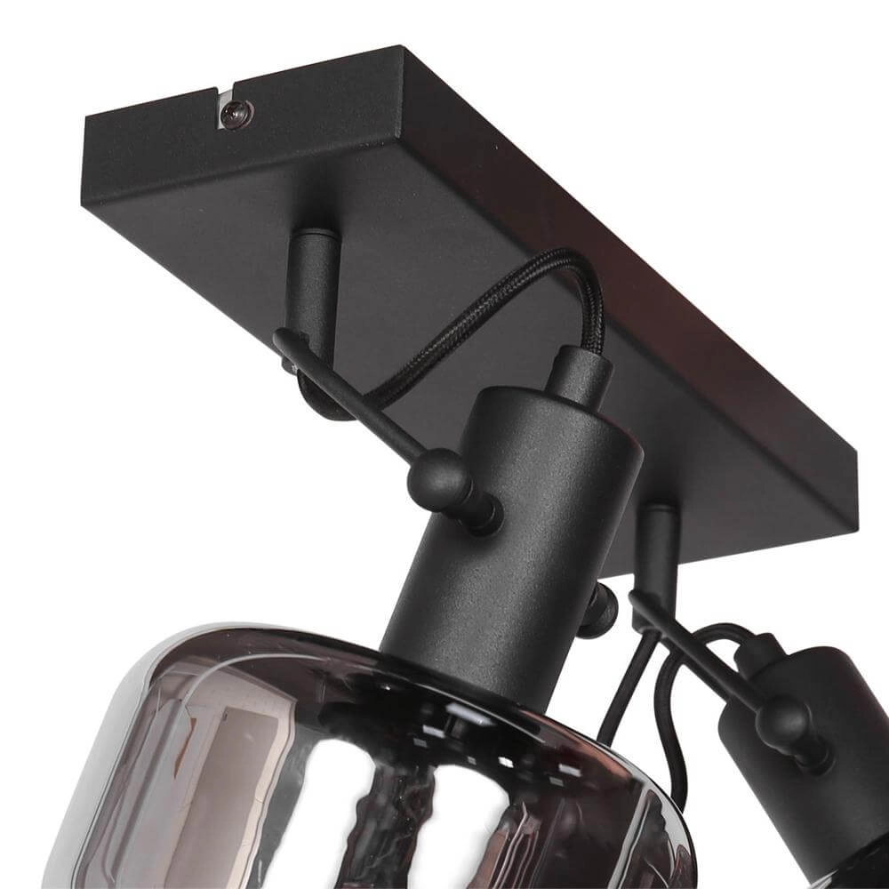 Dubbele wandlamp Glaslic smoke glas Steinhauer 8712746174076