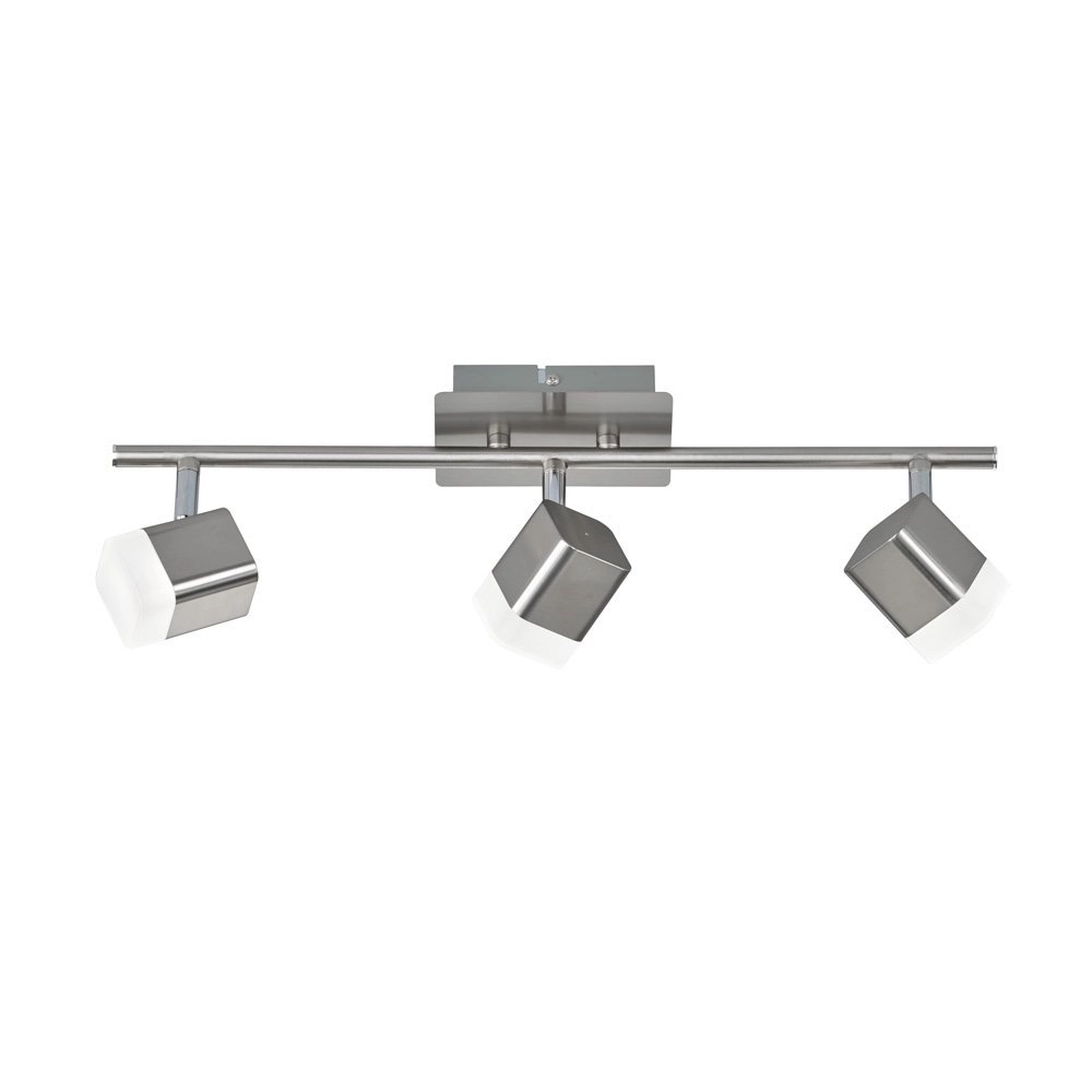 LED plafondspot Roubaix 3-lichts metaalgrijs