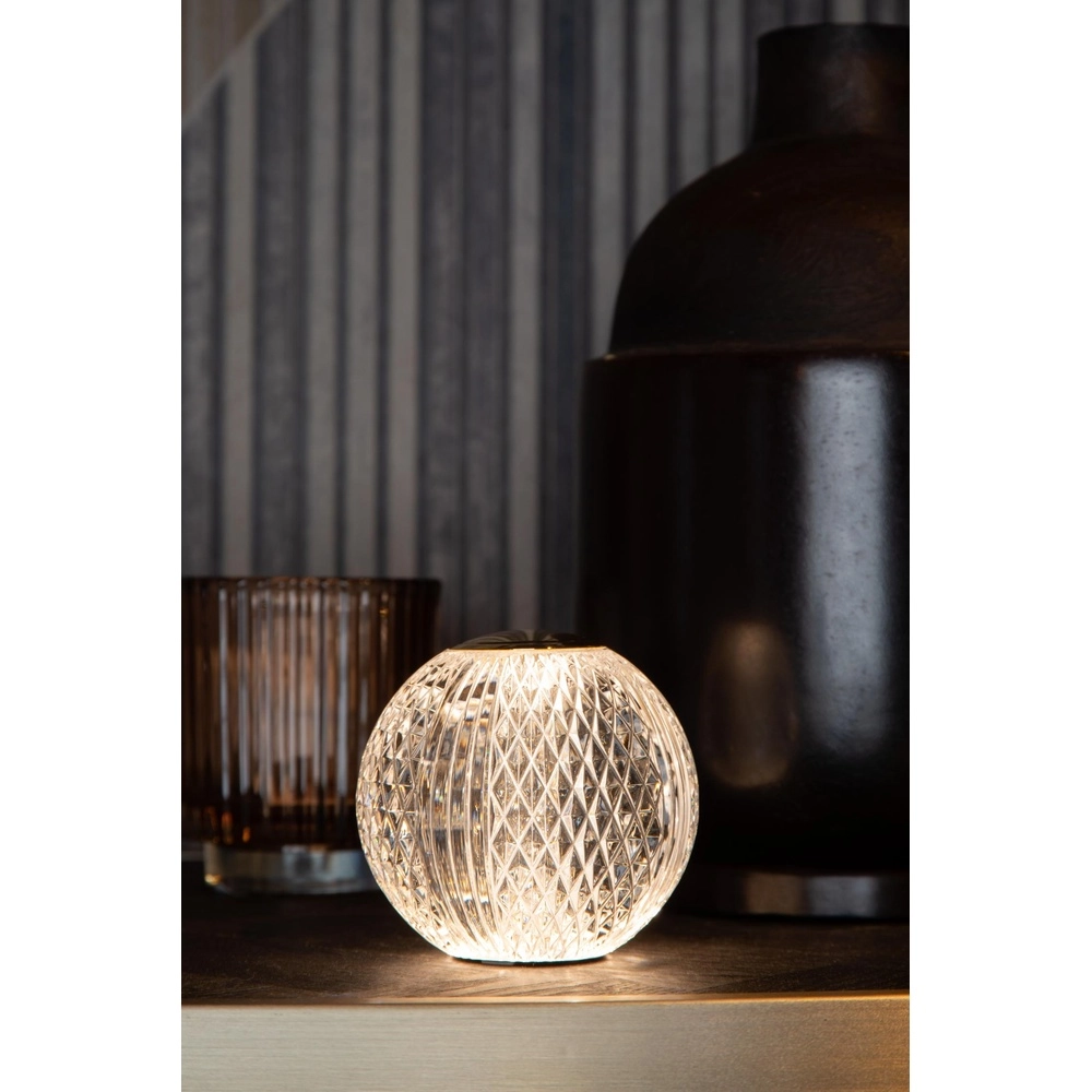 Gouden tafellampje Cintra oplaadbaar Ø 11cm - 3000K Lucide 5411212134363