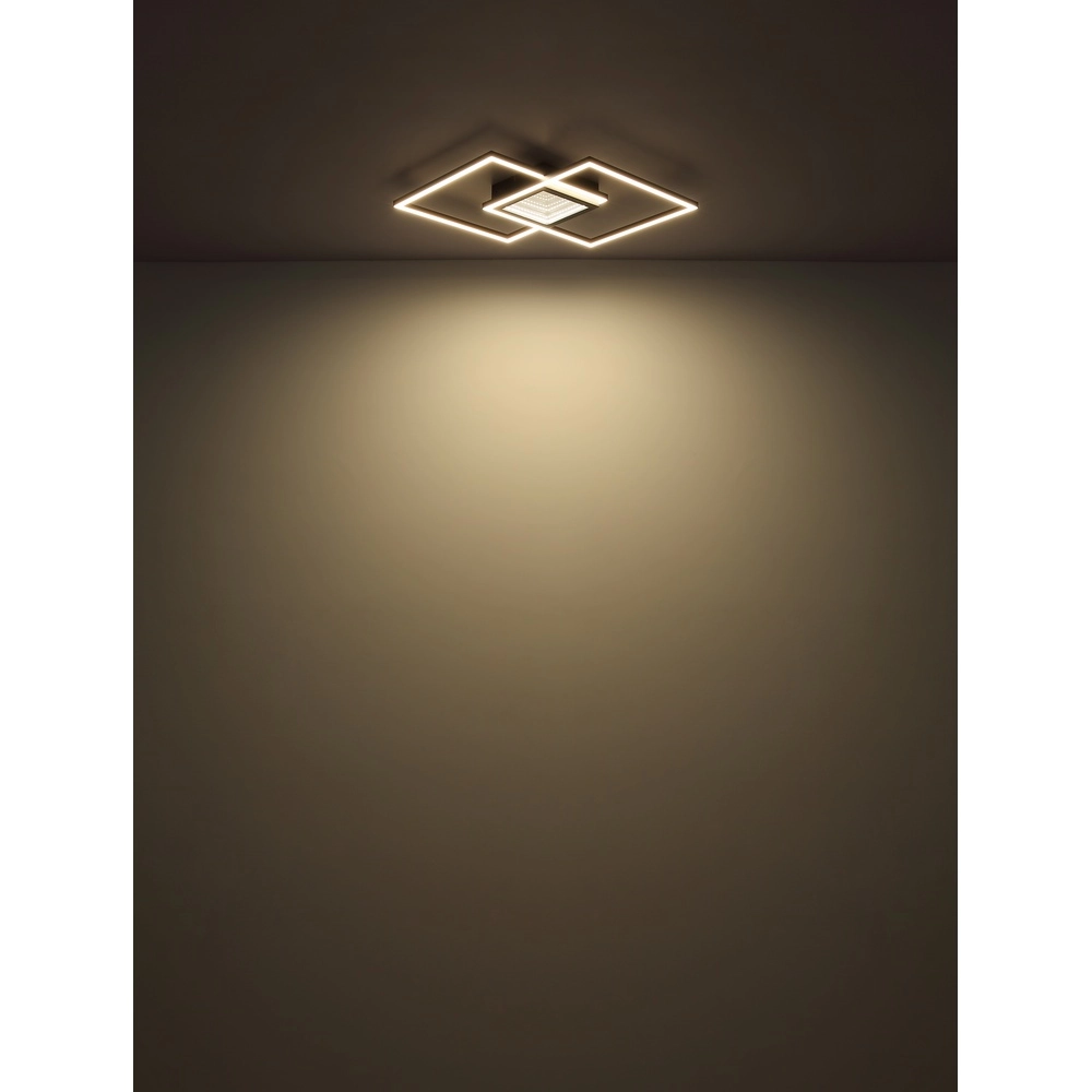 Moderne plafondlamp Saunders zwart vierkant Globo 9007371475353