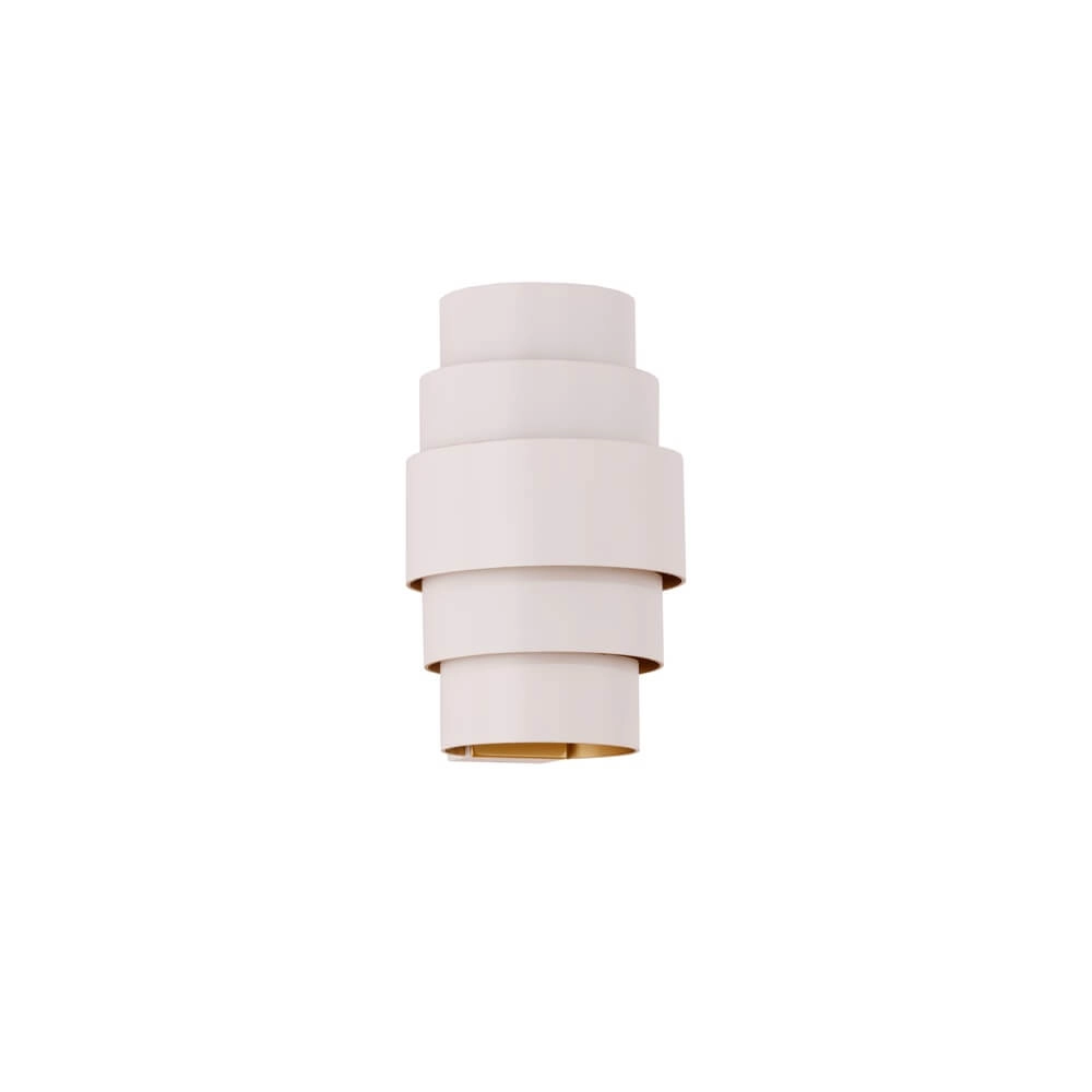 Design wandlamp Rolls wit met gouden binnenkant Artdelight 8720701102354