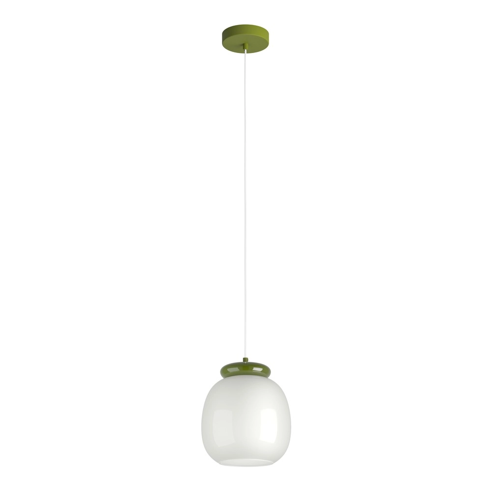 Design hanglamp Berardelli wit met groen Ø 23cm Eglo 9008606404919