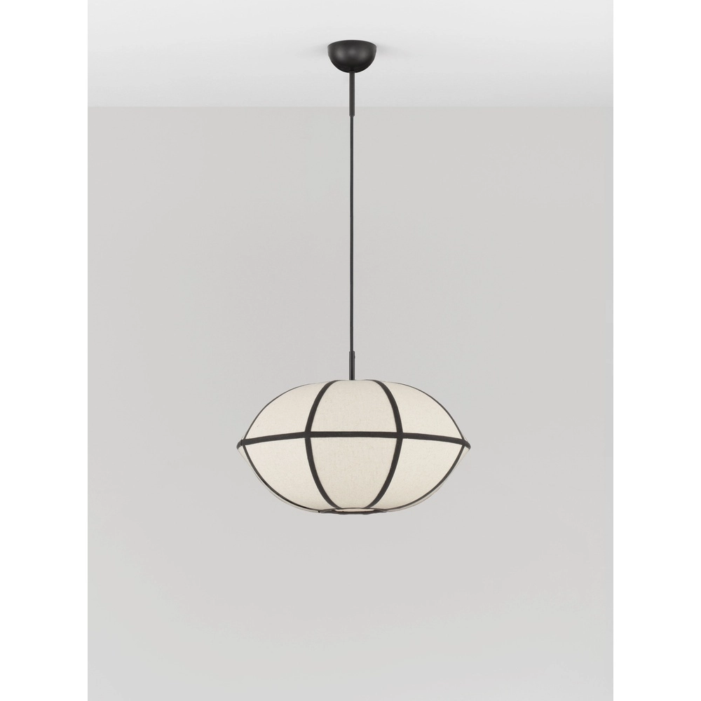 Hanglamp Brera zwart met wit Ø 45cm Lyora 5212017493569