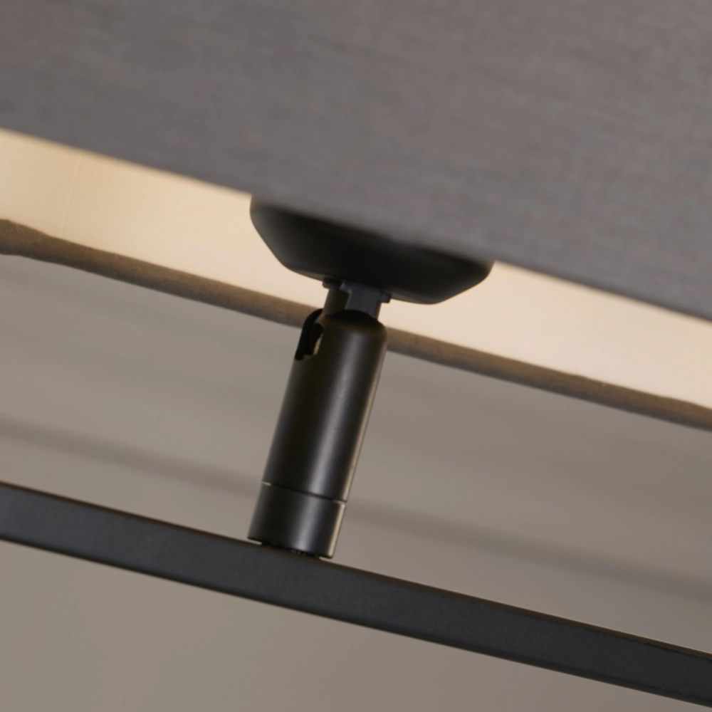 Tafellamp Sleek zwart met grijze kap Searchlight 5053423305417