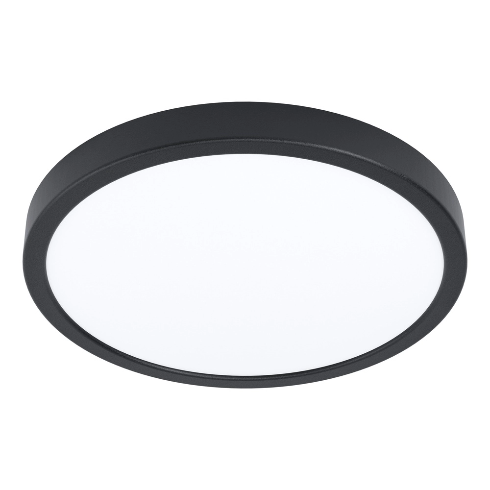 Plafonnière IP44 Fueva 6-Z rond - zwart - Ø 27,8cm