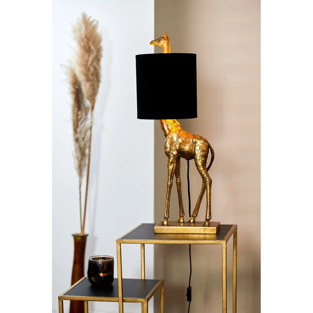 Schemerlamp Giraffe 68cm brons met zwart Light & Living 8717807609429
