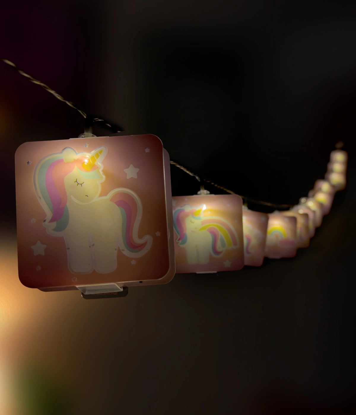 Lichtslinger Unicorns roze voor kinderkamer Dalber 8420406415956