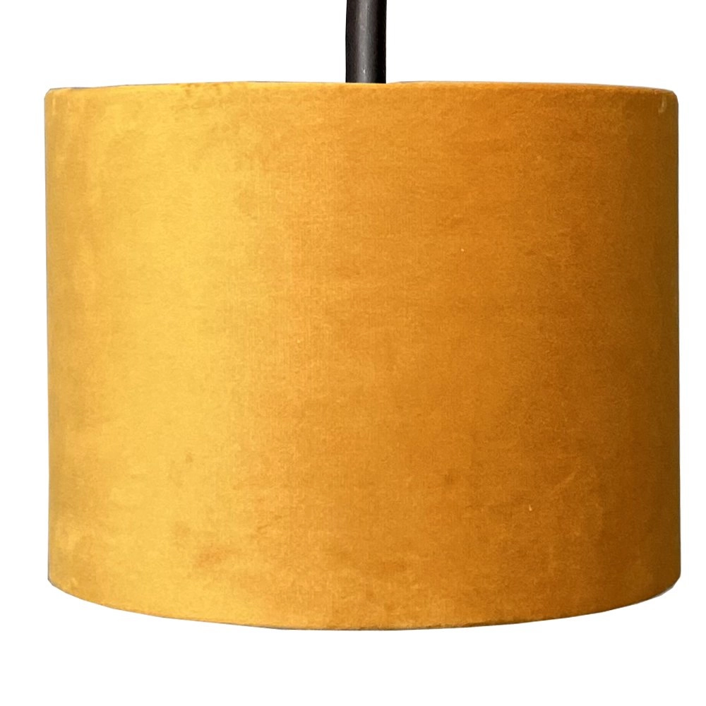 Zwarte wandlamp Venus met okergele lampenkap Masterlight 8718121251226