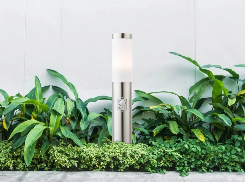 RVS terraslamp Boston met sensor Globo 9007371118458