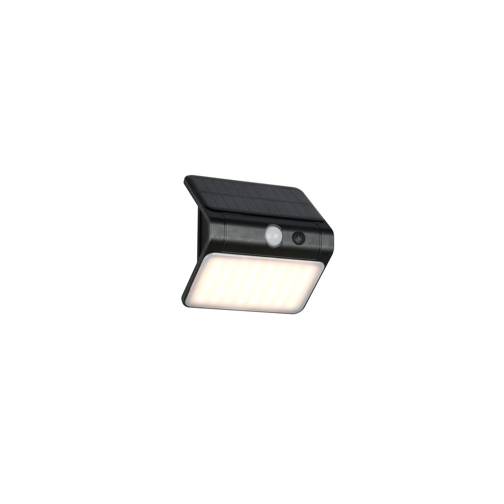 Solar wandlamp Olinda zwart