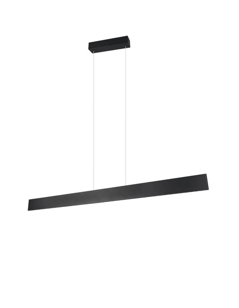 Led kantoor hanglamp Galway 150cm - zwart Trio 4017807616668
