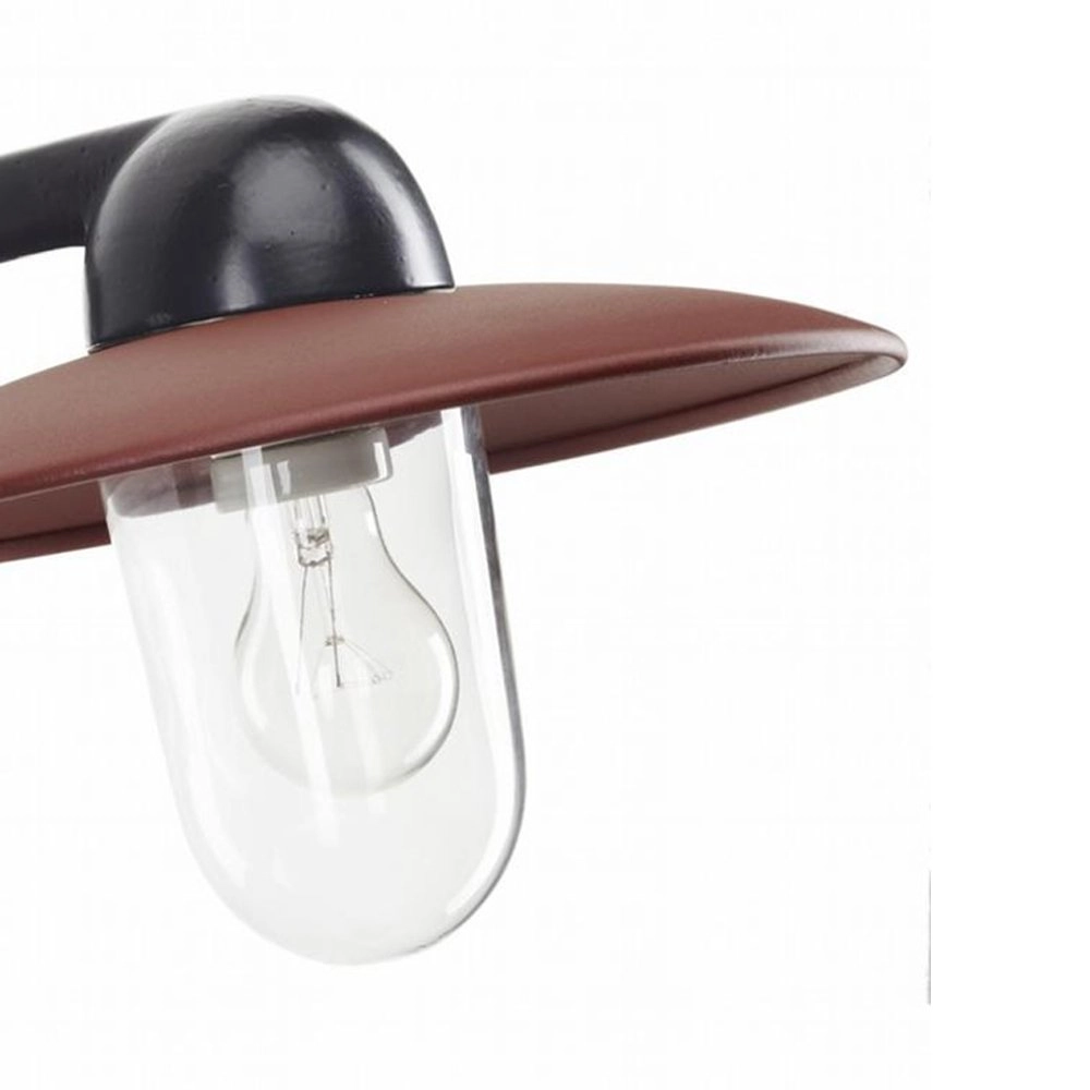 Industrie buitenlamp Fabrique zwart met retro bruin KS verlichting 8714732118927