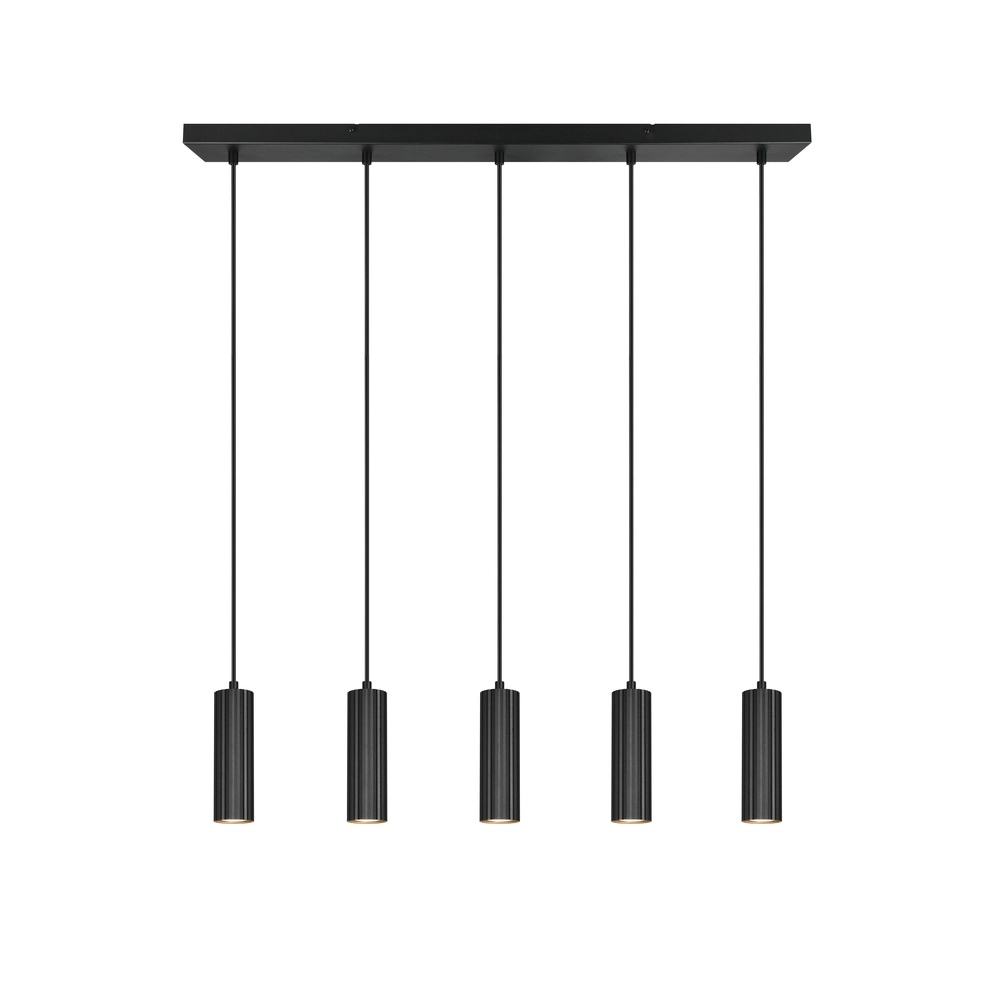 5-lichts hanglamp Soka zwart Trio 4017807658538