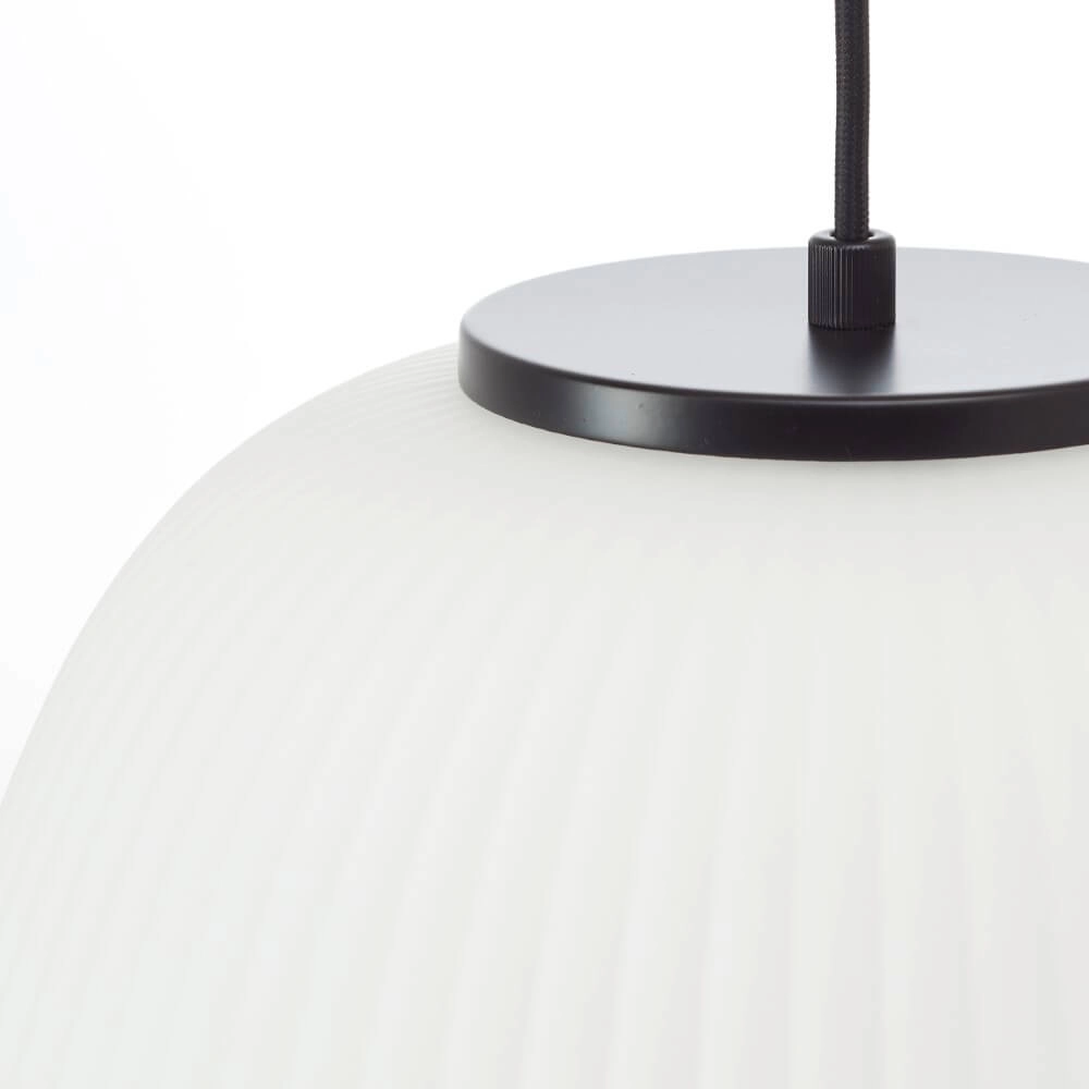 Hanglamp Kaizen 3-lichts zwart met wit Brilliant 4004353447181