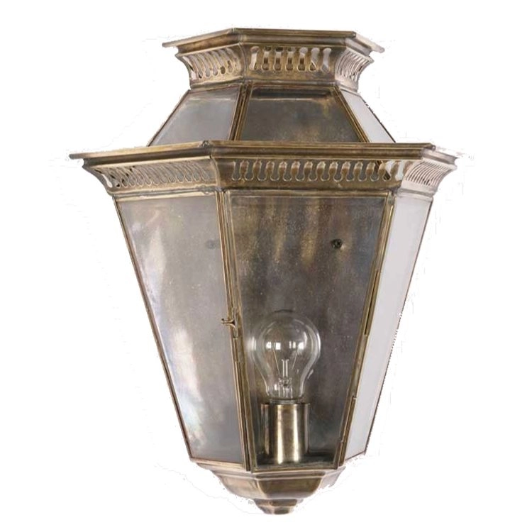 Landelijke buitenlamp Bevelled Glass handgemaakt - antiek koper (ANT) Limehouse 8716803506831