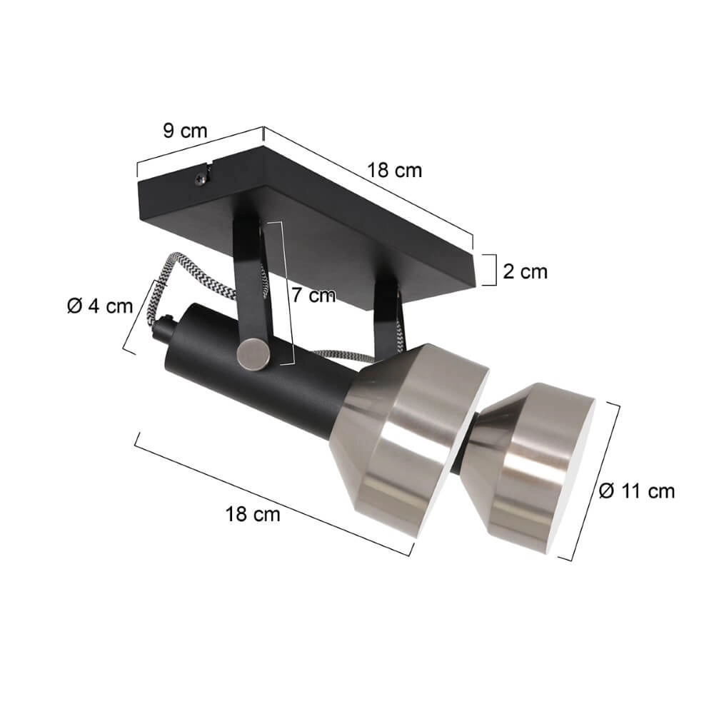 Dubbele plafondlamp Acier Steinhauer 8712746151459