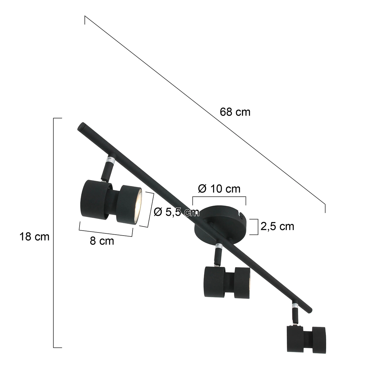 Led opbouwspot Natasja LED 3-lichts Steinhauer 8712746134988
