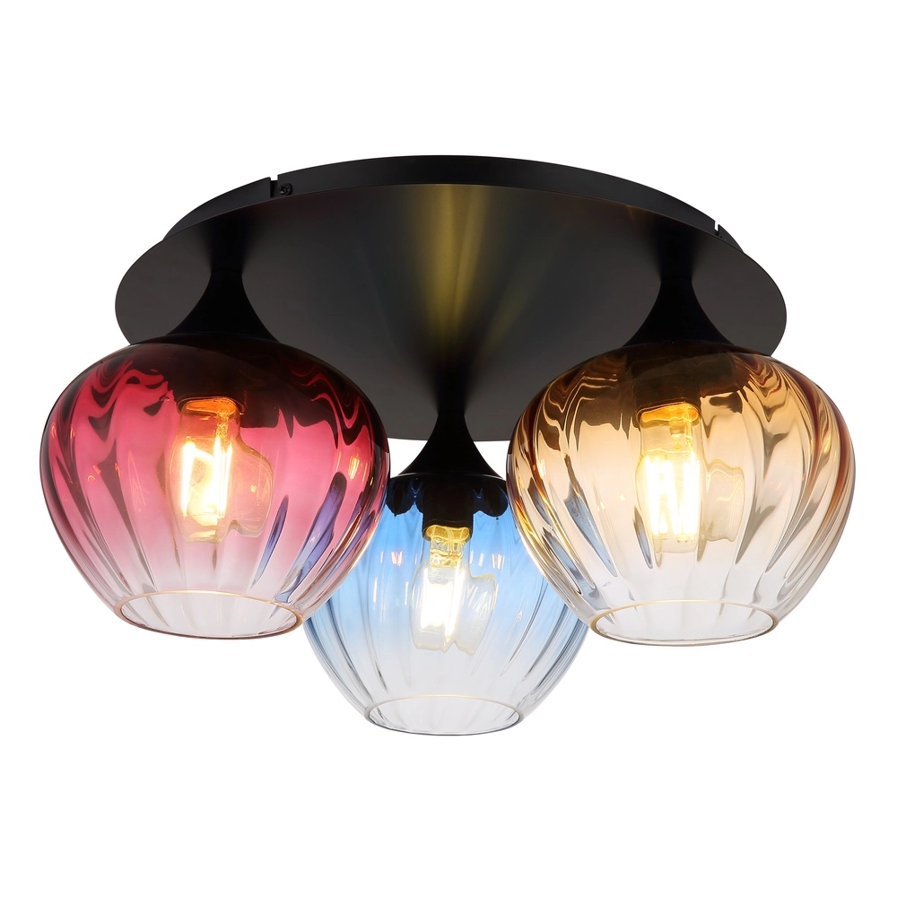 Plafondlamp Sander meerdere kleuren glas