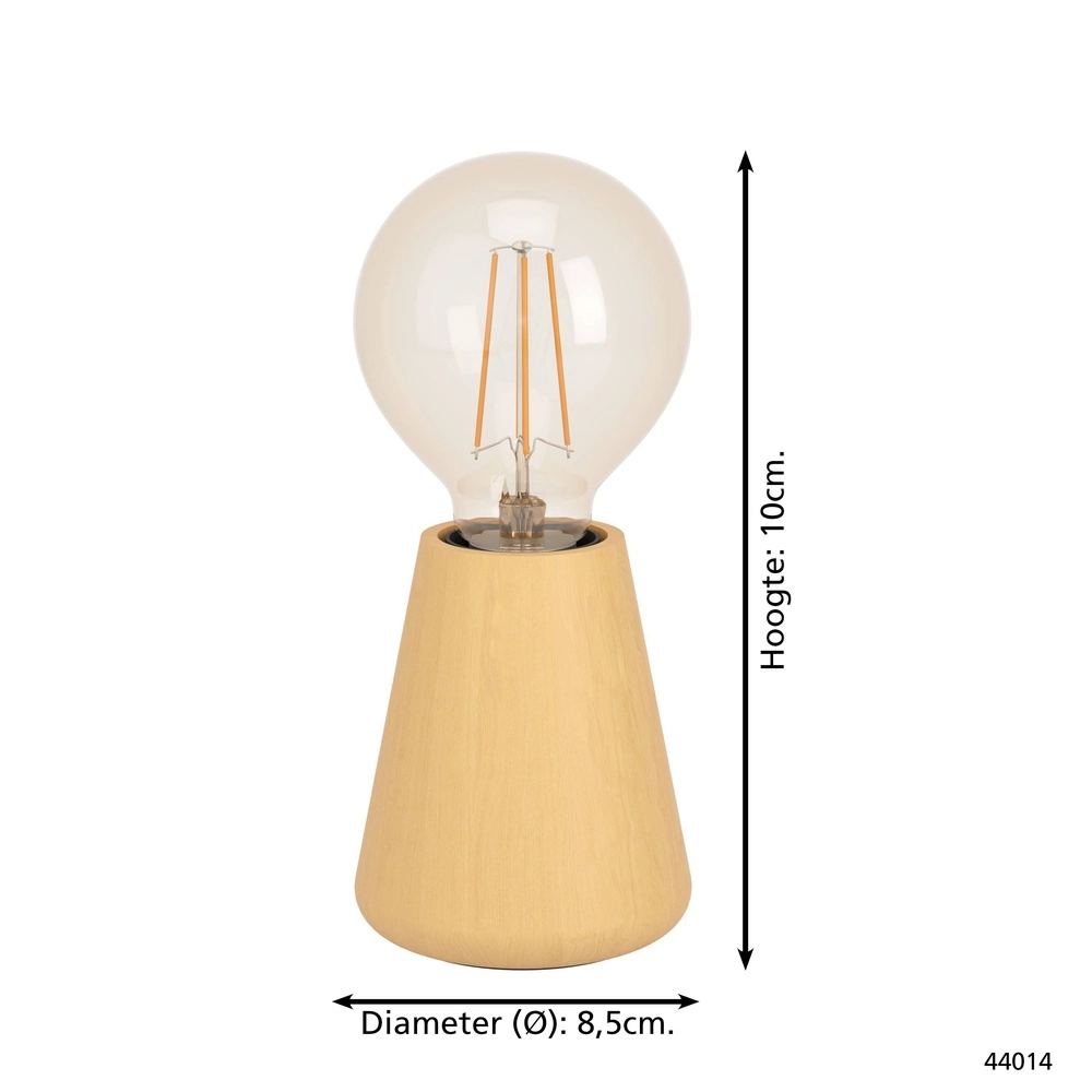 Subtiel tafellampje Asby licht hout Eglo 9002759440145