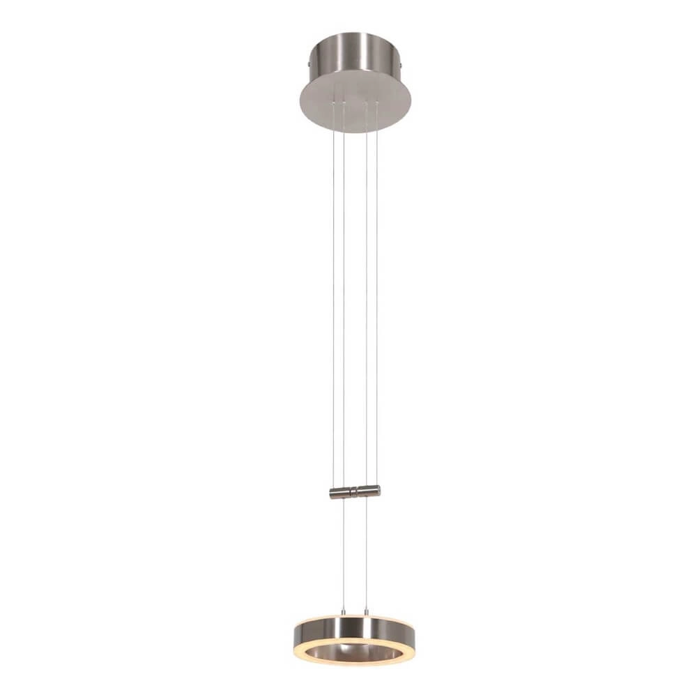 Strakke led hanglamp Piola RVS Steinhauer 8712746167306