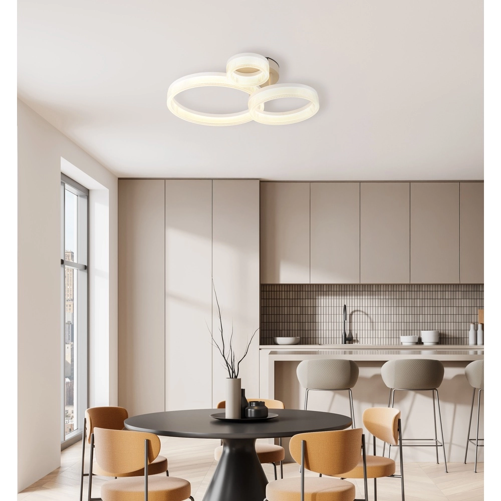 Moderne plafondlamp Zara zand bruin 51cm Globo 9007371579068