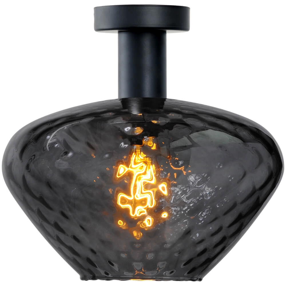 Plafondlamp - Ø 30cm - Porto met Blossom smoke glas