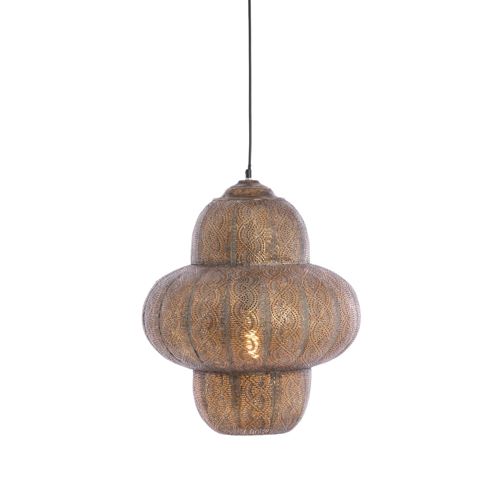 Tiffany hanglamp Ryota bruin Ø 42cm Light & Living 8717807831387