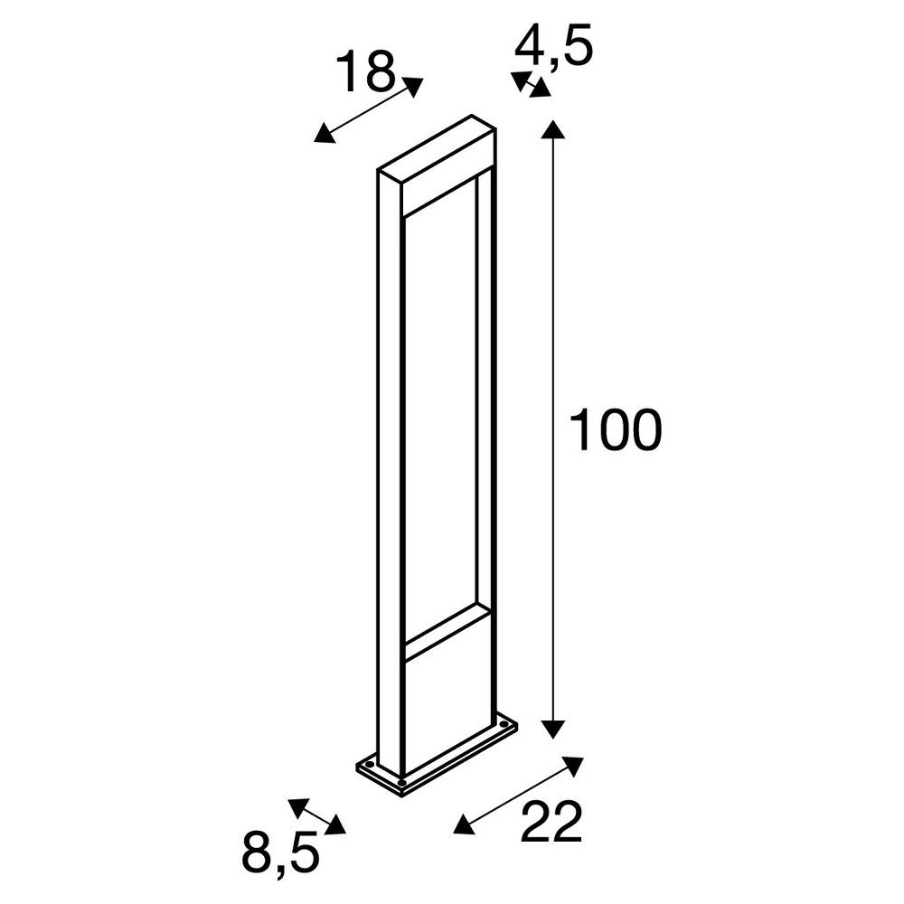 Design lamp Flatt 100cm SLV 4024163231527