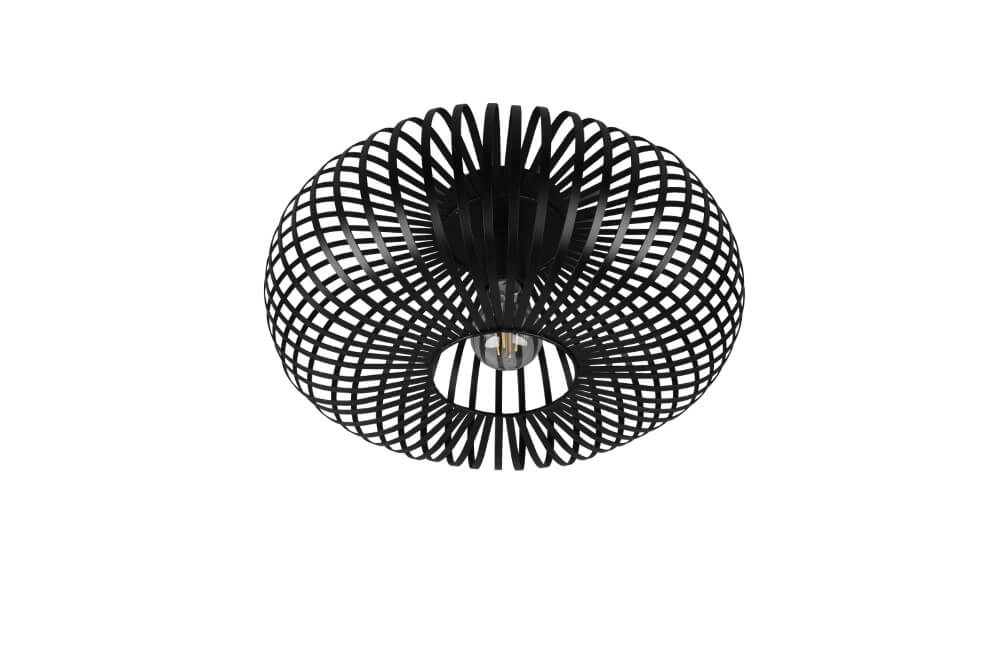 Zwarte plafondlamp Johann Ø 40cm Trio 4017807504170