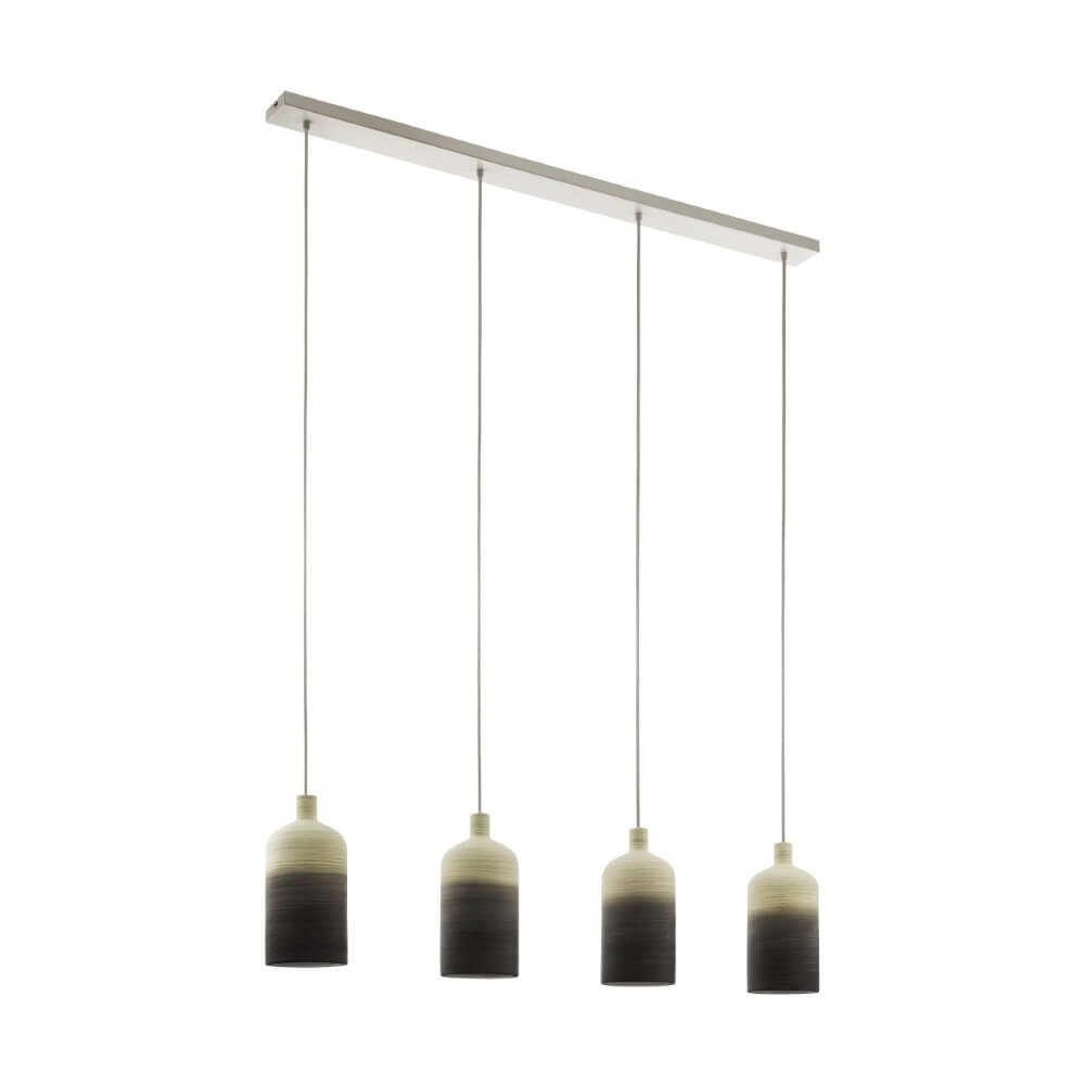 4-lichts hanglamp Azbarren beige