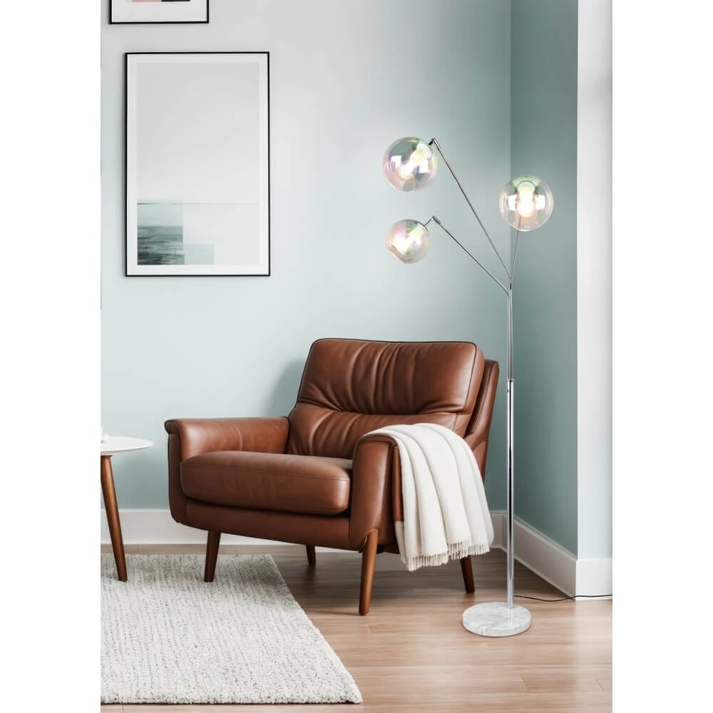 Design vloerlamp Paxton chroom Trio 4017807641219