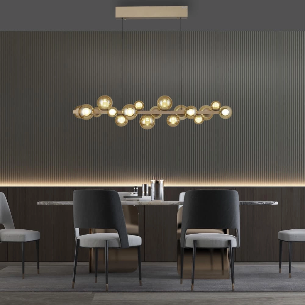 Unieke hanglamp Pure E-Popup 18-lichts brons Paul Neuhaus 4012248384428
