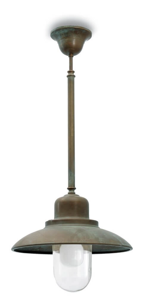 Landelijke hanglamp Patio M - verouderd messing