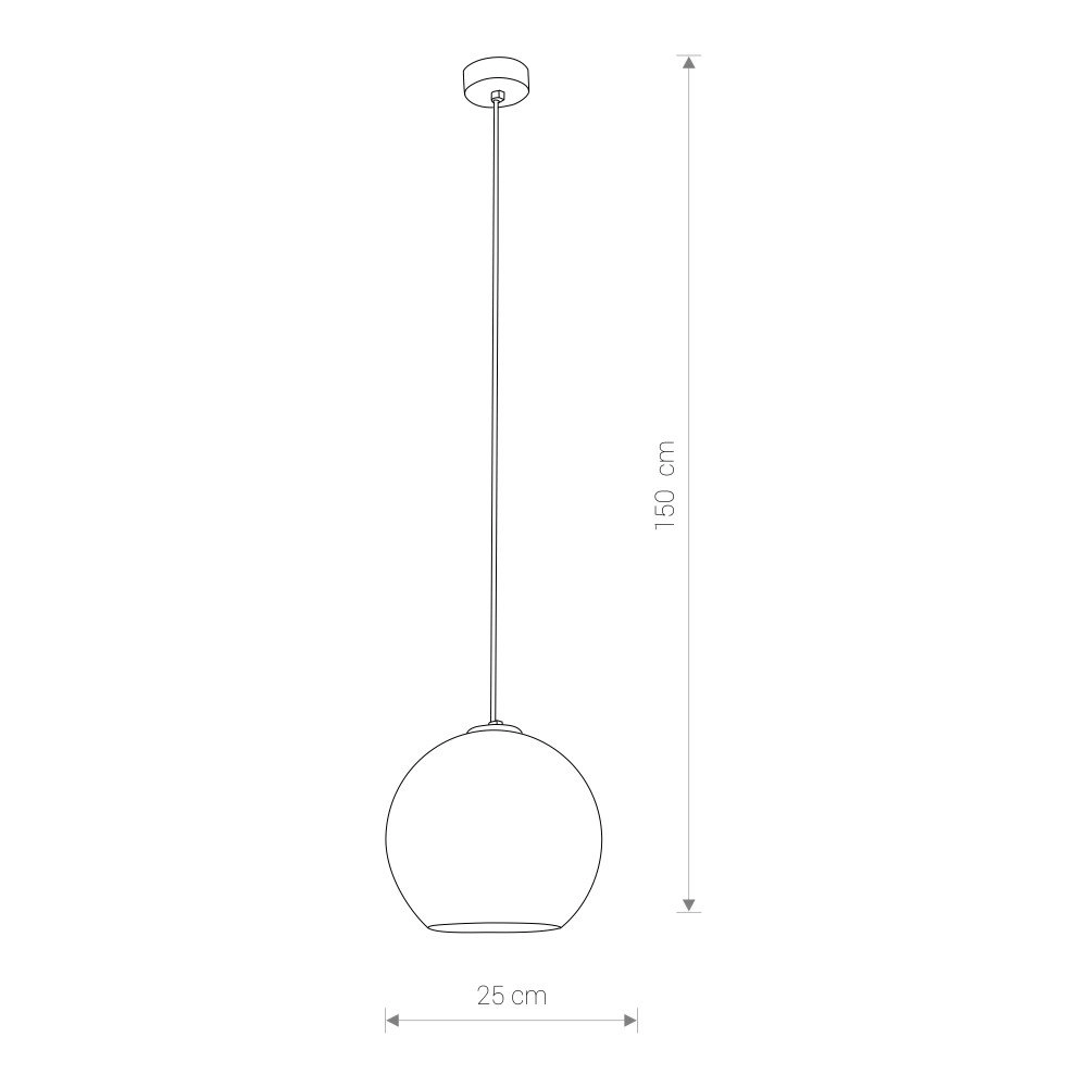 Glazen hanglamp Polaris Ø 25cm Lyora 5903139905695
