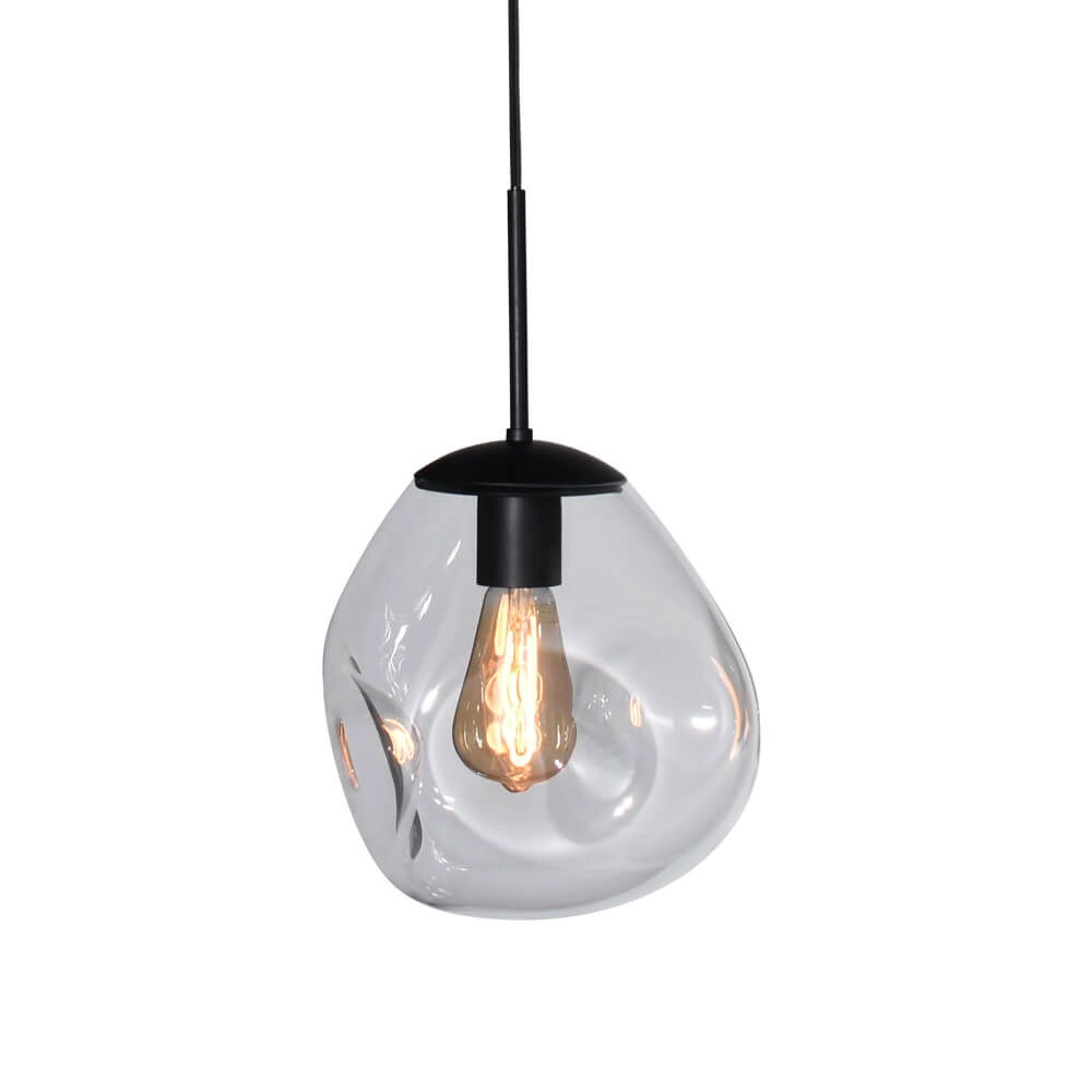Hanglamp Lava 1x helder glas Ø 24cm