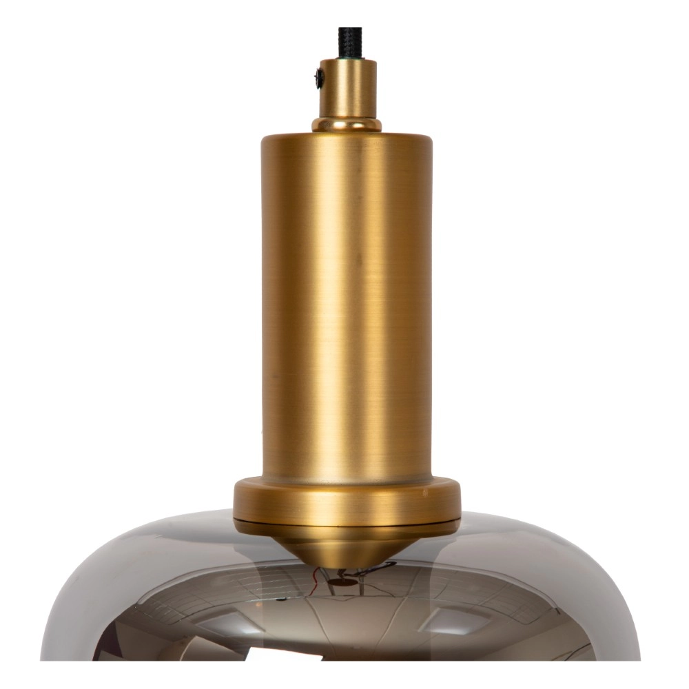 Hanglamp Joanet Ø 16cm goud met smoke glas Lucide 5411212452641